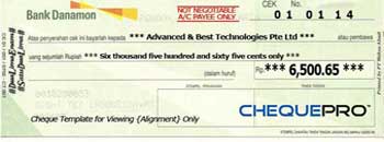 Cheque Printing Writing Software For Indonesia Banks